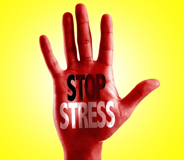 Stop Stress written on hand — Stock Photo, Image