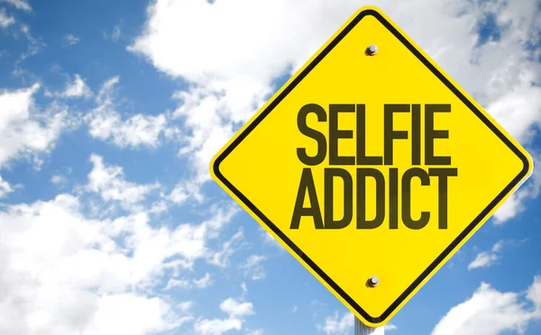 Selfie Signo de adicción — Foto de Stock