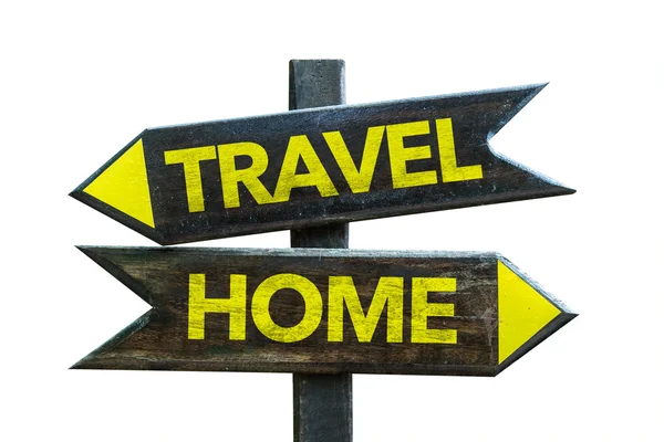 Travel - Home signpost — Stock Photo, Image