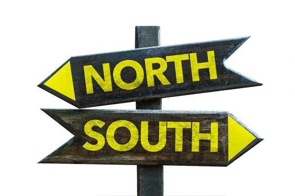 North - South signpost — Stock Photo, Image