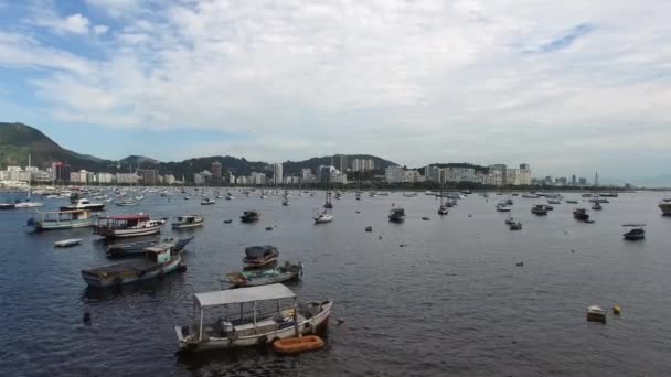 Baía de Guanabara no Rio de Janeiro — Vídeo de Stock
