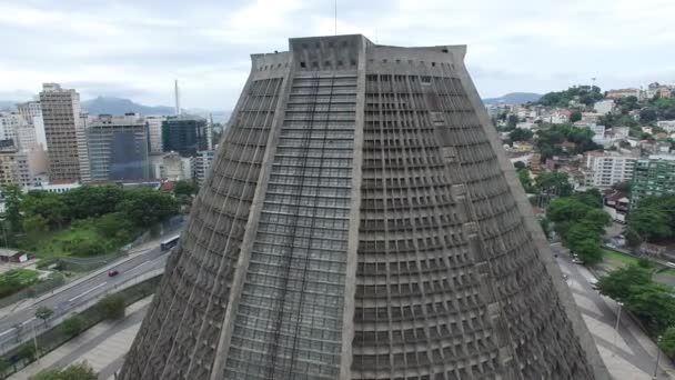 De Metropolitan Cathedral van Rio de Janeiro — Stockvideo