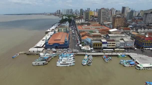 Haven in Belem do Para, Brazilië — Stockvideo