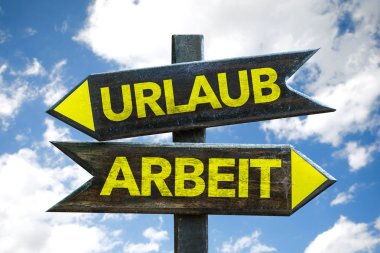 Tatil - iş tabelasını