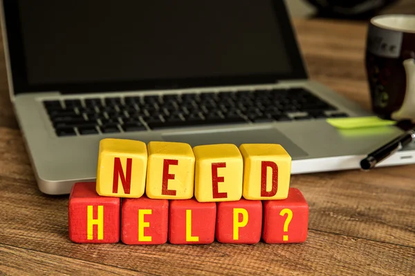 Need Help? written on cubes — Stock Photo, Image