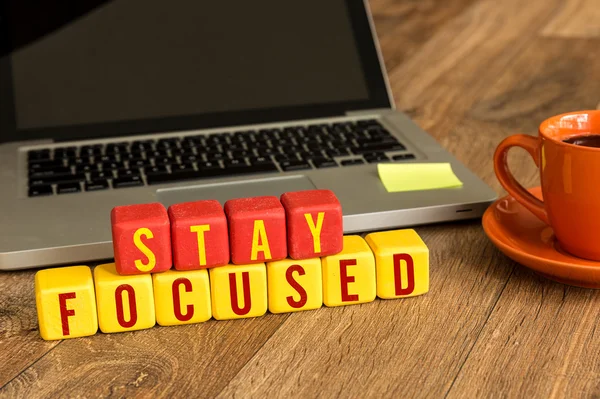 Stay Focused written on cubes — Stock Photo, Image