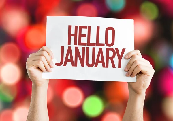 Hallo Januar Plakat — Stockfoto