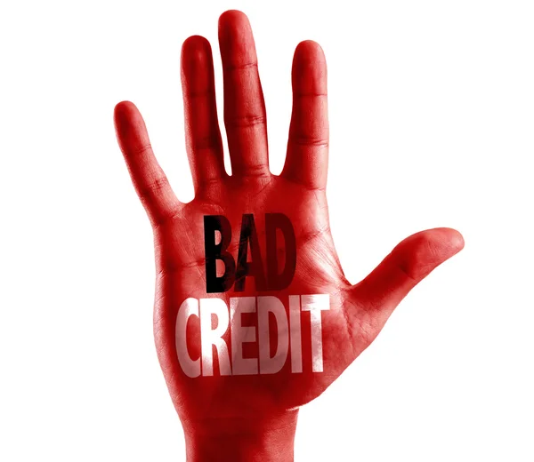 Bad Credit written on hand — Stock Photo, Image