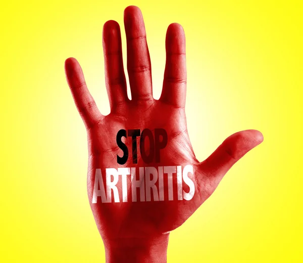 Stopp der Arthritis von Hand geschrieben — Stockfoto