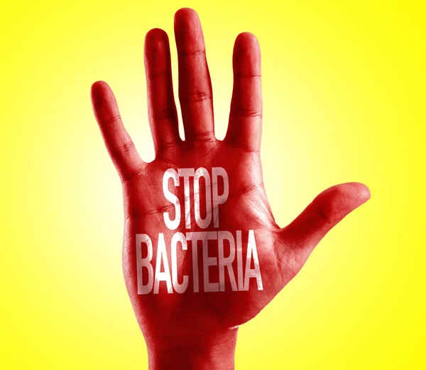 Detener bacterias escritas a mano —  Fotos de Stock