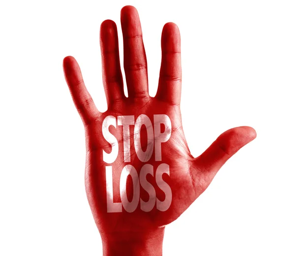 Stop Loss written on hand — Stock Photo, Image