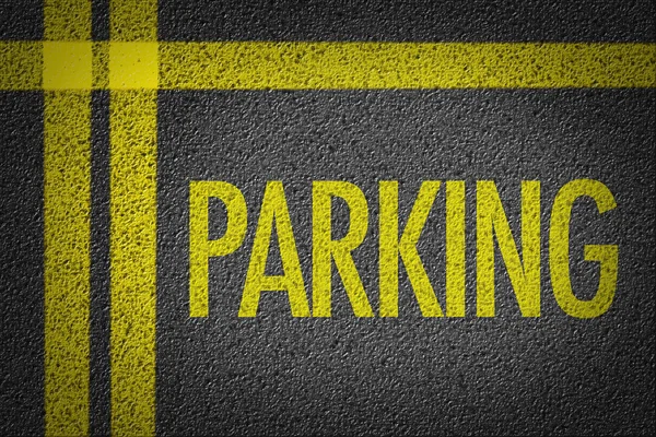 Parking written on the road — Stock Photo, Image