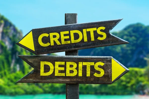 Créditos - Sigla de débitos — Fotografia de Stock