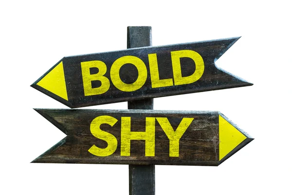 Bold - Shy signpost — Stock Photo, Image