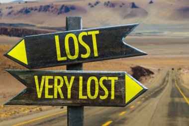 Lost - Very Lost signpost clipart