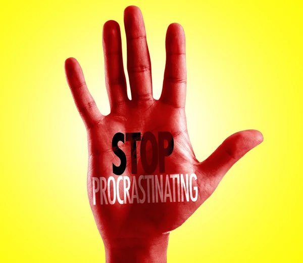 Stop Procrastinating geschreven aan kant — Stockfoto