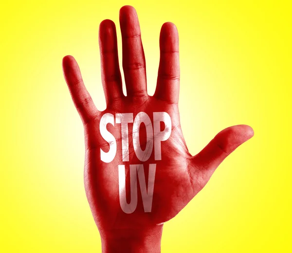 Pare UV escrito na mão — Fotografia de Stock