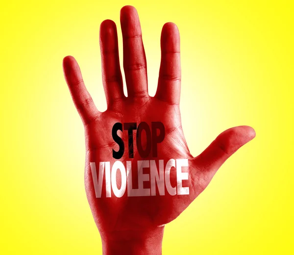 Stop Violence written on hand — Stock Photo, Image