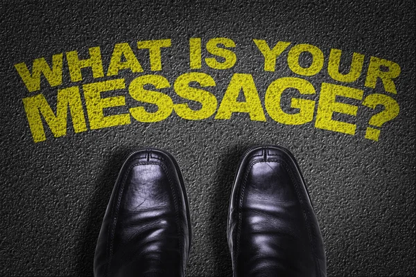 Shoes on the floor with the text — Stock Photo, Image