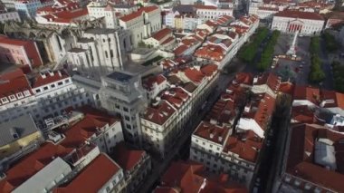 Santa Justa asansör Lizbon'da Baixa Chiado