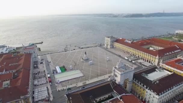 Commerce Square in Lisbon — Stock Video