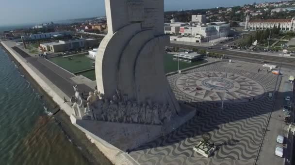 Pomnik odkryć w Lizbonie — Wideo stockowe