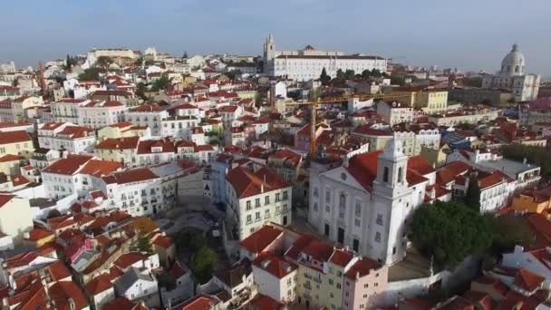Luftaufnahme von alfama, Lissabon — Stockvideo
