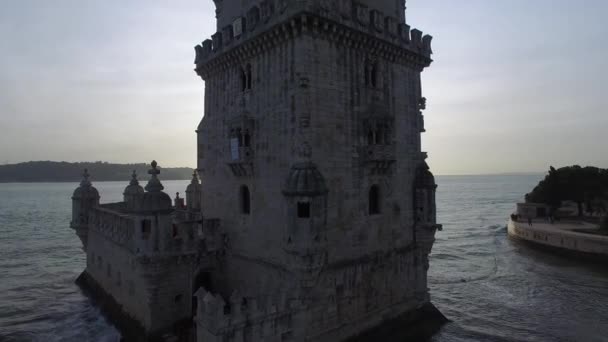 Belem tower i Lissabon — Stockvideo