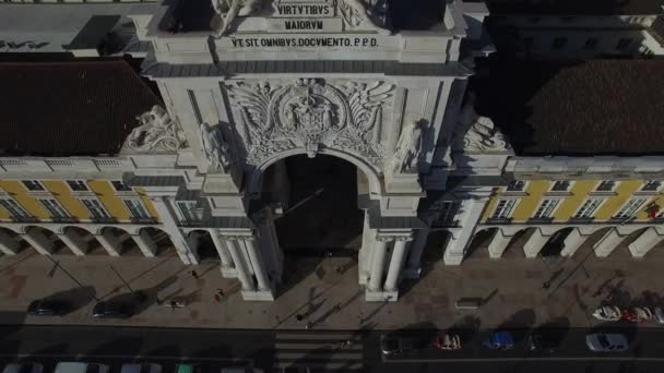 Augusta Arch em Lisboa — Vídeo de Stock