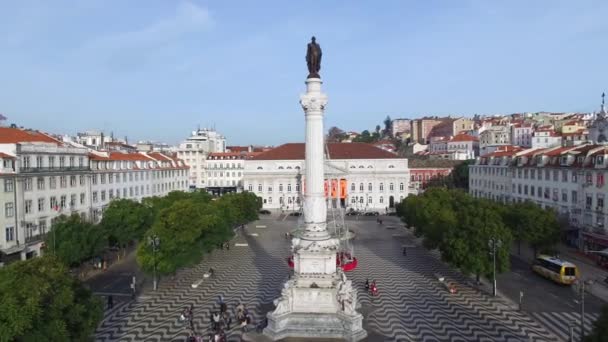 Marques de Pombal tértől a lisszaboni — Stock videók