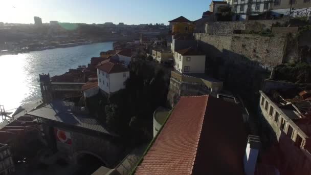 Historiska centrala staden Porto — Stockvideo