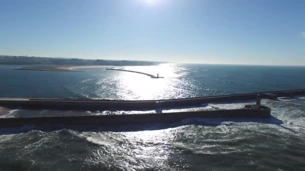 Farol na Foz do Douro — Vídeo de Stock