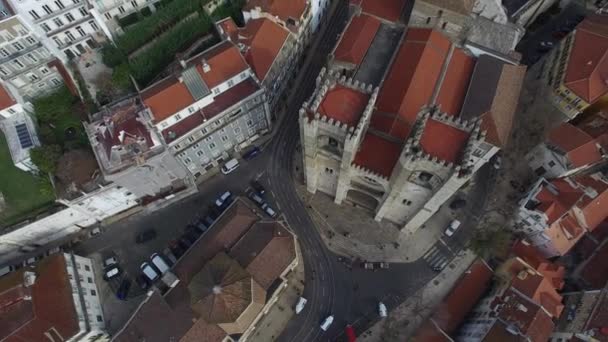 Церковь Санта-Мария-Майор в Лиссабоне — стоковое видео