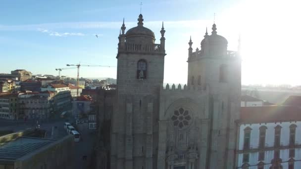 Catedral do Porto em Portugal — Vídeo de Stock