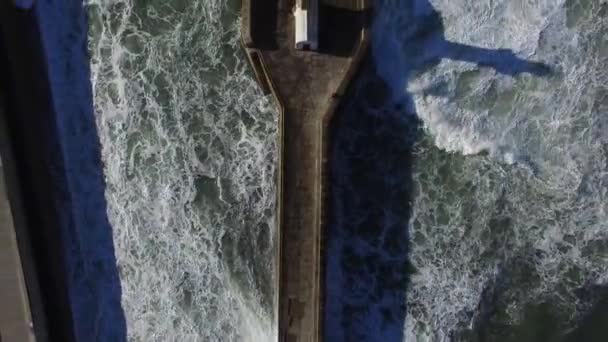 Lighthouse in Foz of Douro — Stock Video