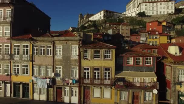 Traditional Quaint houses in  Porto — Stock Video