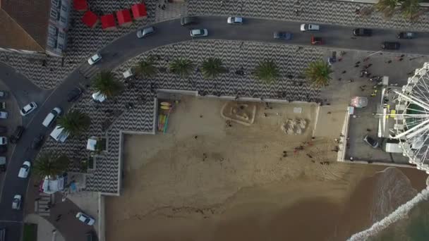 马赛克和海滩在卡斯卡伊斯 — 图库视频影像