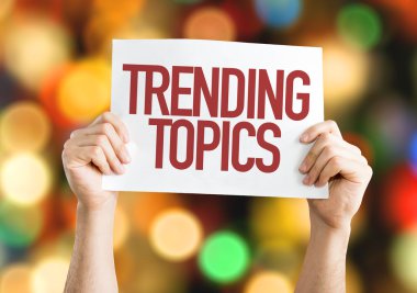 Trending Topics placard clipart