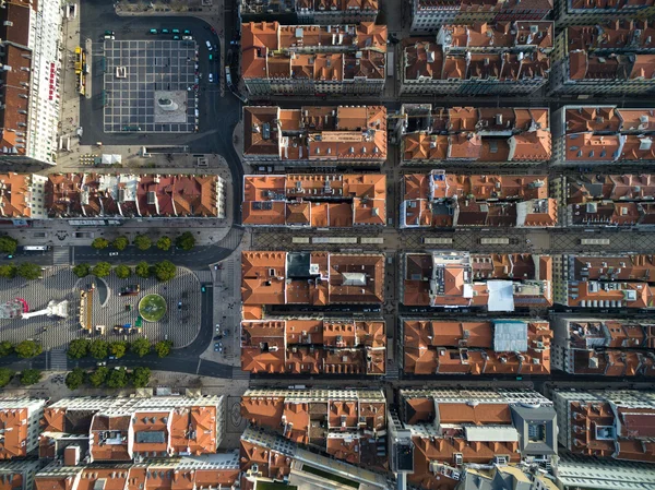 Dom Pedro Iv placu Rossio — Zdjęcie stockowe