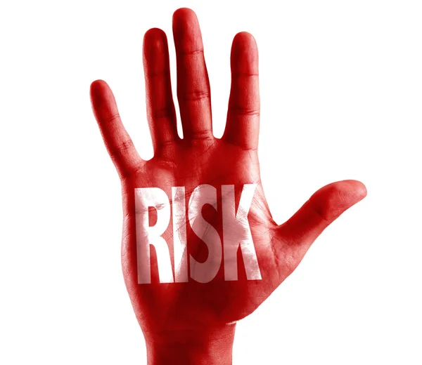 Risk written on hand — Stock Photo, Image