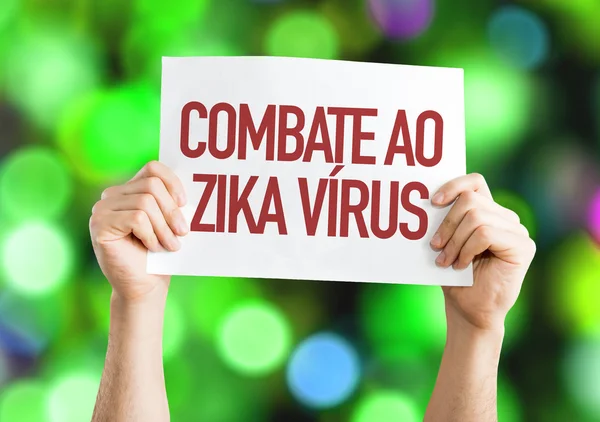 Contra Zika vírus placard — Fotografia de Stock