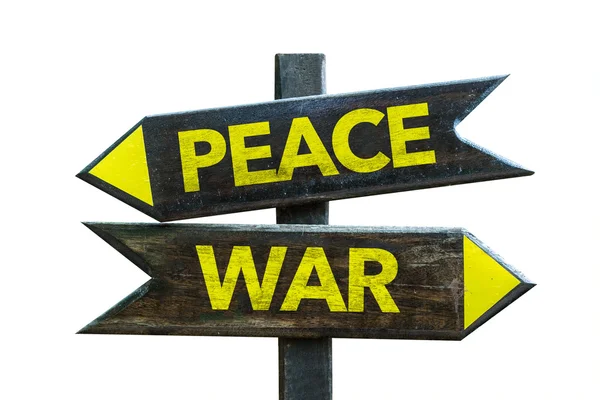 Barış - savaş tabelasını — Stok fotoğraf