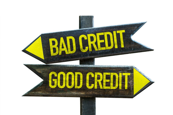 Good Credit - Bad Credit signpost