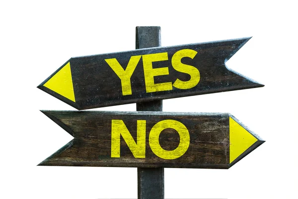 Yes - No signpost — Stock Photo, Image