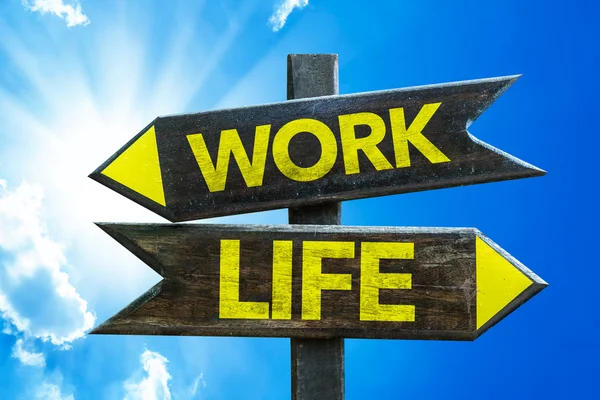 Work - Life signpost — Stock Photo, Image