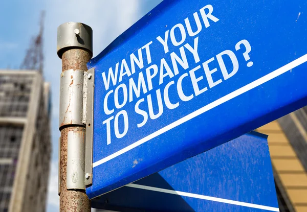 Potrzeba do osiągnięcia sukcesu firmy? znak — Zdjęcie stockowe