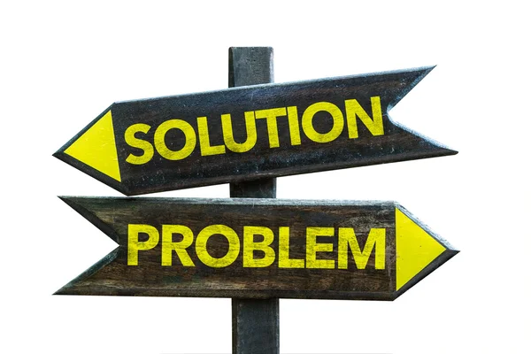 Lösning - Problem skylten — Stockfoto