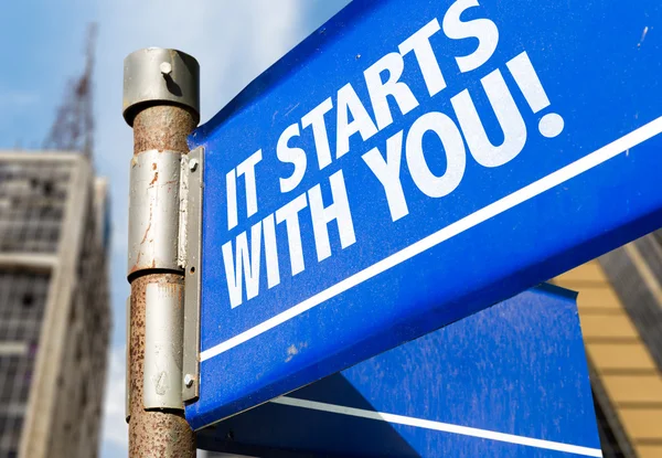 It Starts With You sign — Stock Photo, Image