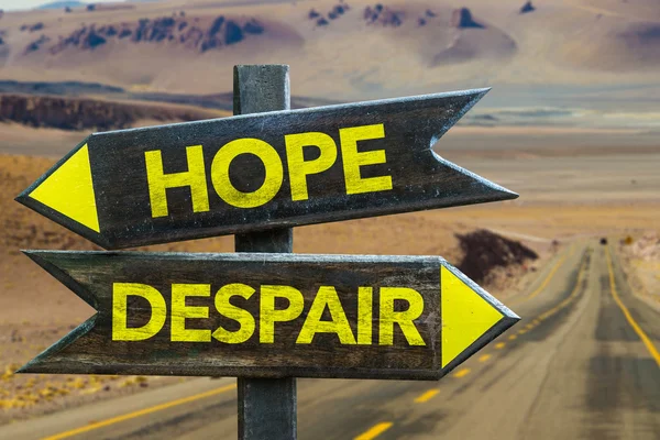 Ελπίδα - απελπισία προσανατολισμού — Φωτογραφία Αρχείου