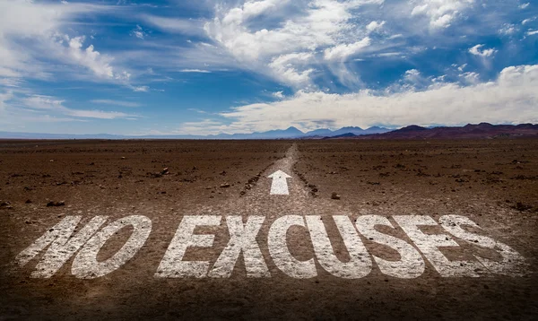 No hay excusas escritas en la carretera — Foto de Stock